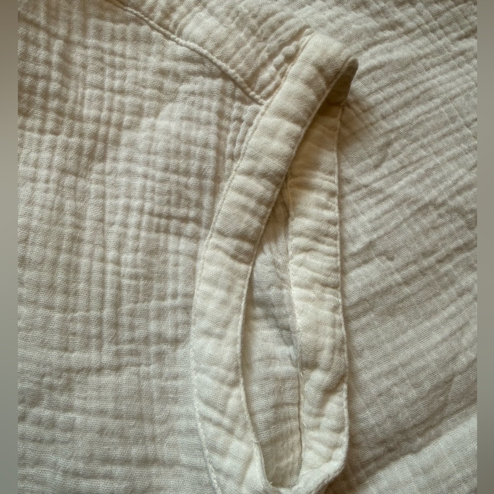 Faherty Dream Cotton Gauze Desmond Top White Sz Small - Picture 9 of 11